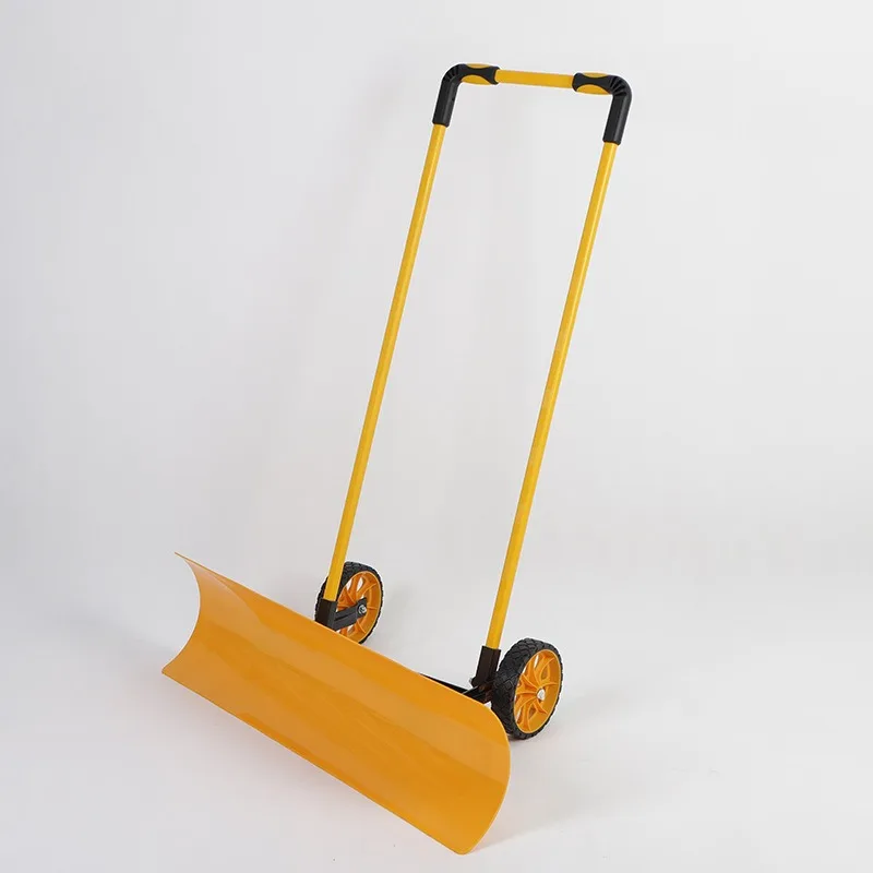 

Heavy Duty Driveway Walkway Sidewalk Deck Snow Shovel Snow Removal Tool Snow Pusher With Wheels