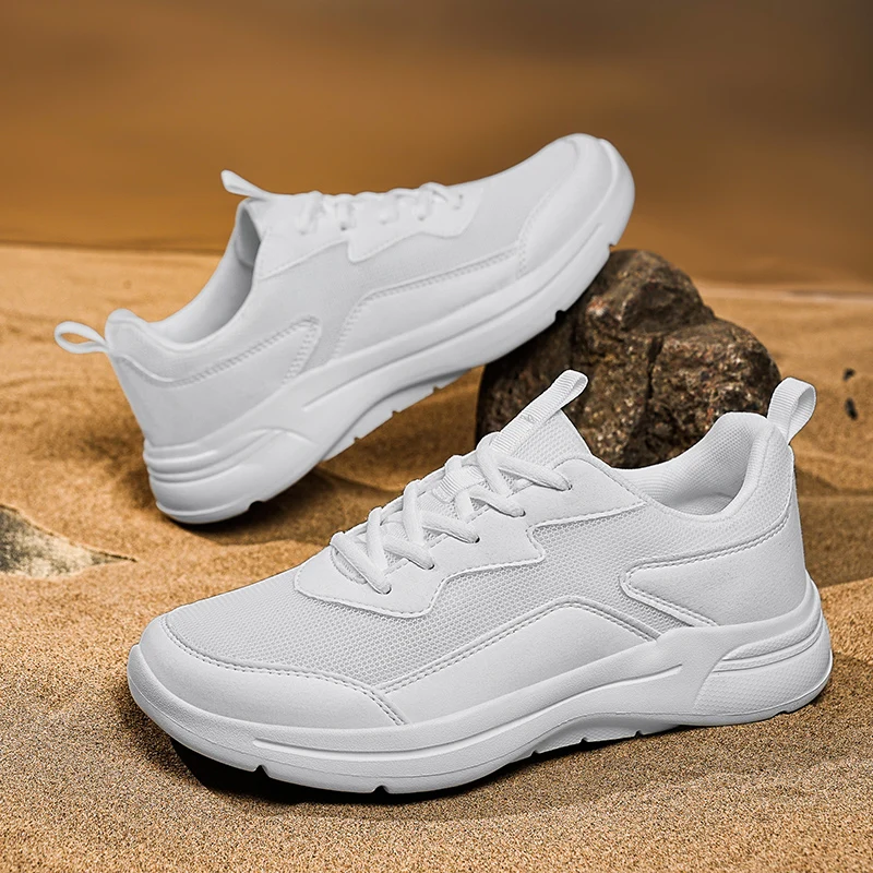 

Large-size Ultra-light Mesh Shoes, Men's Versatile White Shoes, Anti-slip and Durable Outdoor, Leisure, Travel and Sports Shoes