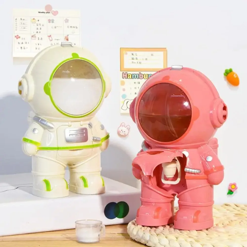 Fashion Astronaut Water Bottle Pink White Strap Water Dispenser With Water Cup Mini Leisure Cup Birthdays Gifts