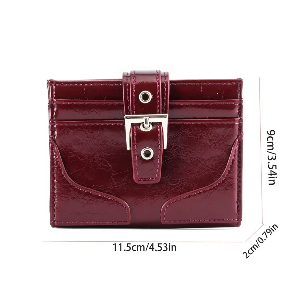 Модный дизайн, корейский стиль, женский короткий кошелек, ультратонкая сумка для карт, многофункциональная женская сумка для монет с пряжкой