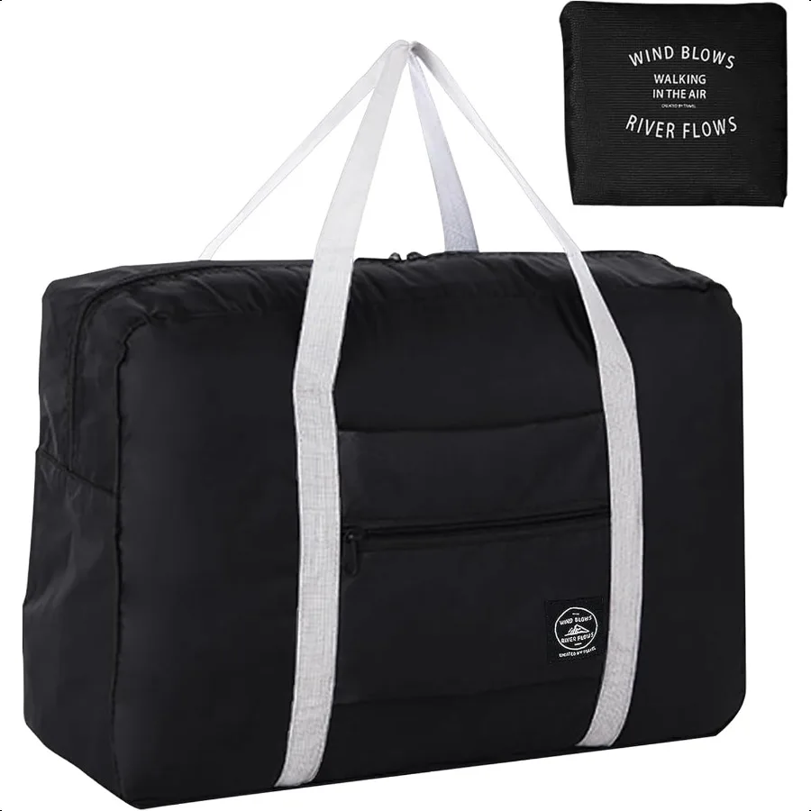 

Travel Bag Carry on Lage Foldable Duffel Bag Sports Gym Bag Weekender Overnight Bag Water Resistant Nylon Travel Duffel for Men