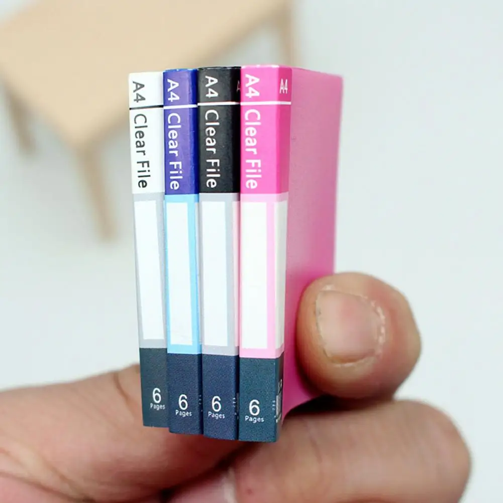 Cartella per casa in miniatura Modello Sala studio Decor Mini cartella Modello Prop Giocattolo per scrivania Simulazione Raccoglitore Finta