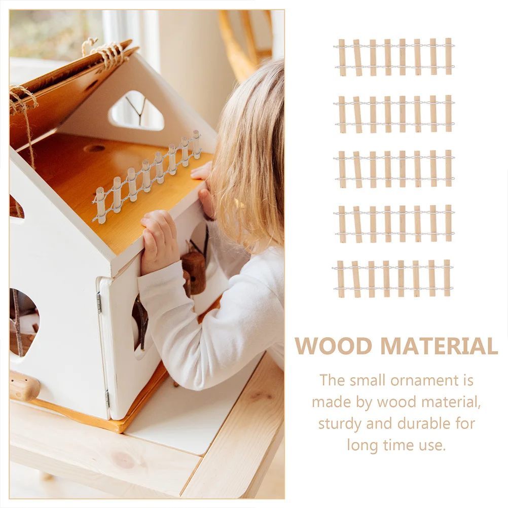 

12Pcs Miniature Wooden Fence Garden Border Mini House Decor Decoration Mini House Decor