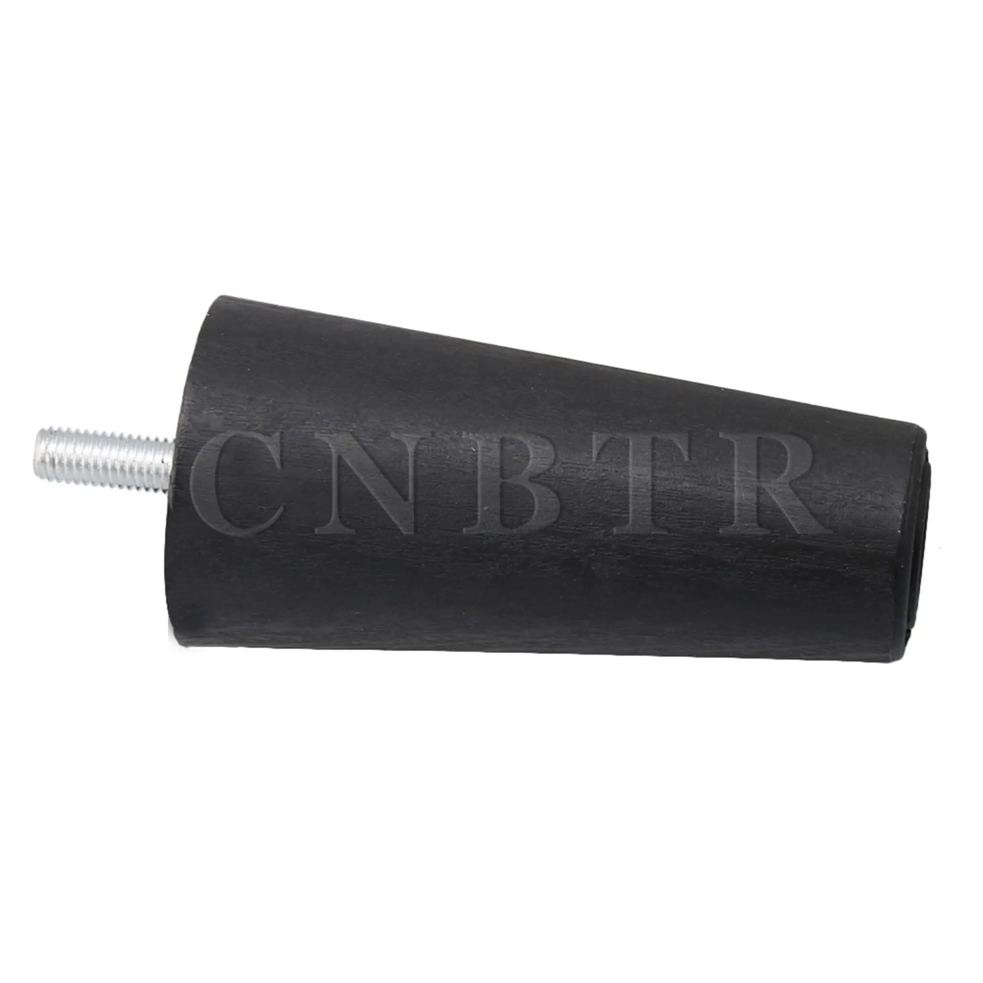 CNBTR 4x Round Tapered Black Plastic Furniture Legs for Sofa 120x60x38mm