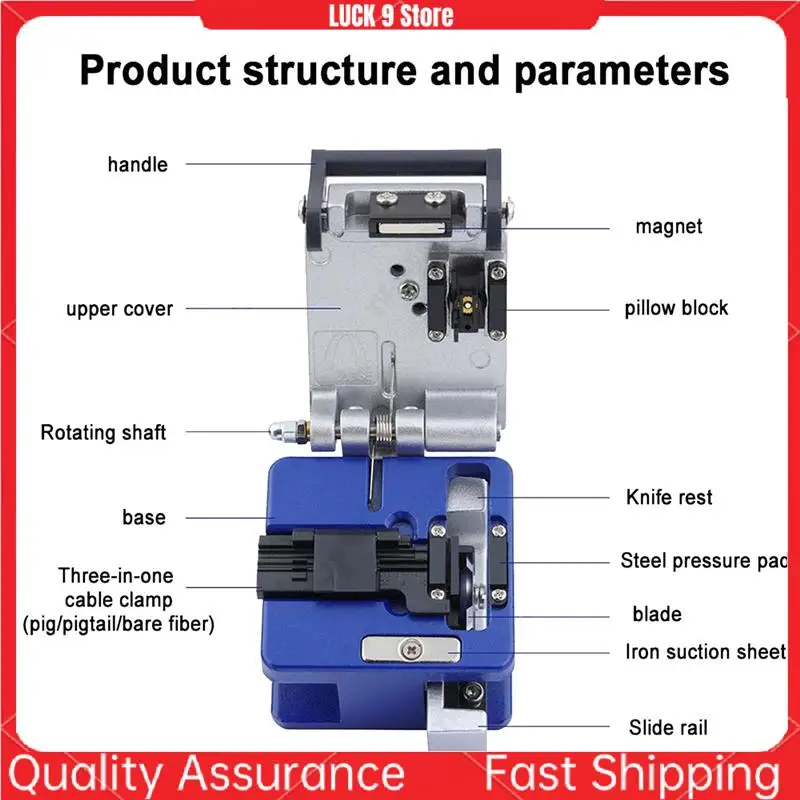

FC-6S FTTH Скалыватель оптического волокна, металлический высокоточный резак для холодного соединения-AB52