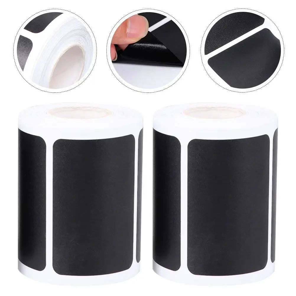 

2 рулона пустых этикеток для доски, самоклеящиеся этикетки для банок, этикетки для контейнеров, многофункциональные удобные офисные этикетки для бутылок