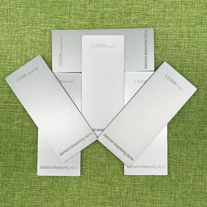 2-teiliges Set Diamant-Schärfstein, Messerschärfer, harte Basis, rutschfeste Körnung 400–3000 #   Diamond Tools Schleifstein mit feinem Schleifstein