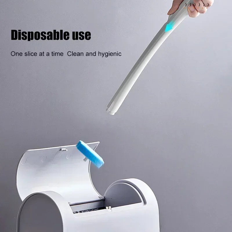 Wall Disposable Toilet Brush For WC Accessories Long Handle Toilet Brush Set For Bathroom Home No Dead Ends Cleaning Tools