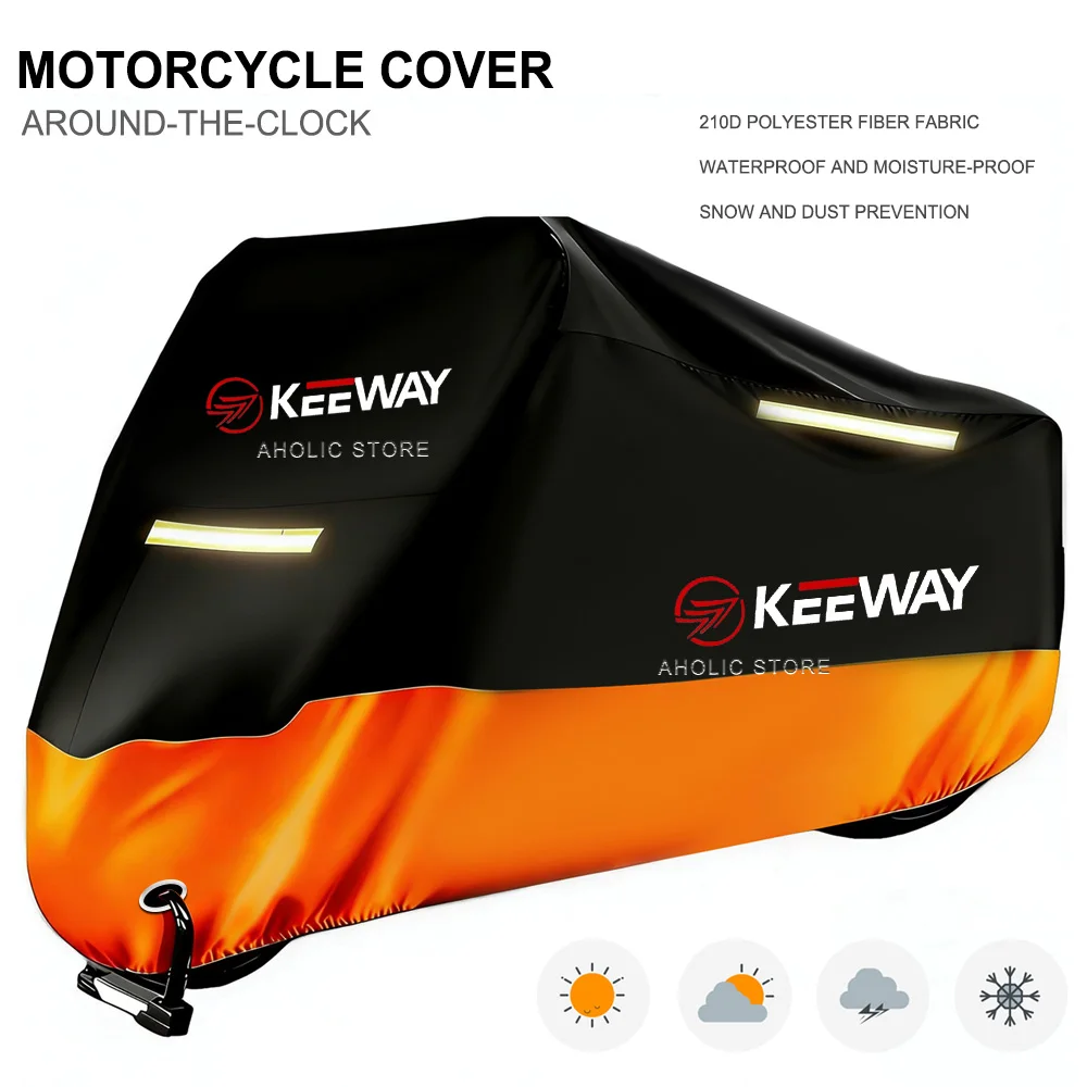 Motorcycle Cover 210D Oxford Waterproof Outdoor Indoor Dustproof Snow Proof UV Protection For Keeway v302 v302c