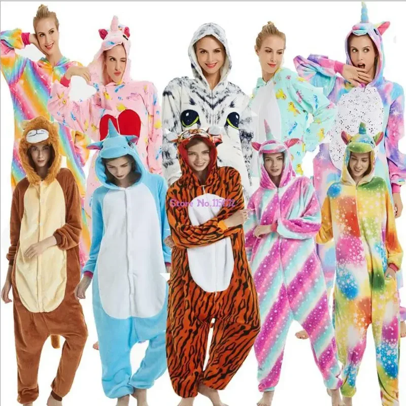 Pijamas de una pieza de jirafa Panda Kigurumi para adultos, Pijamas de Cosplay de animales, mono para niño y niña, ropa de dormir de unicornio