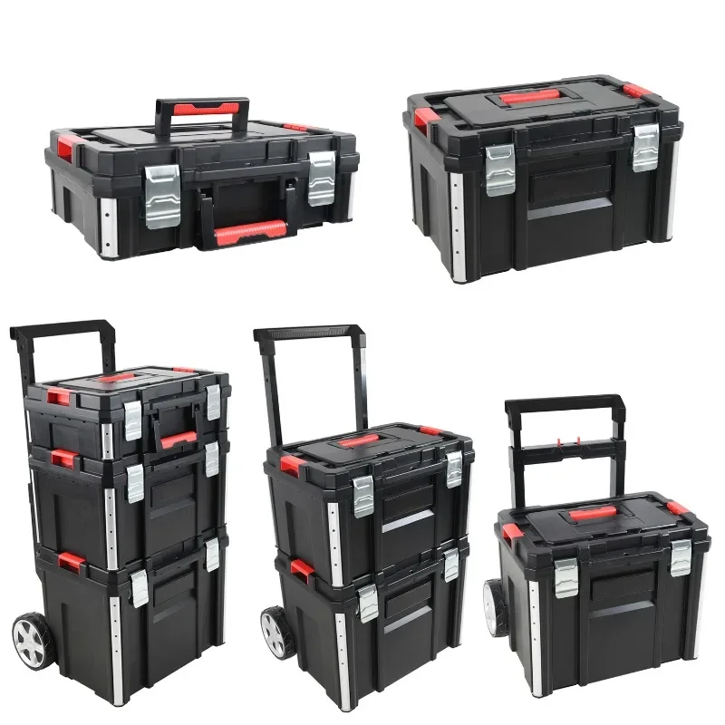 Modular tool organizer for garage storage and DIY 3-piece resin rolling toolbox systems