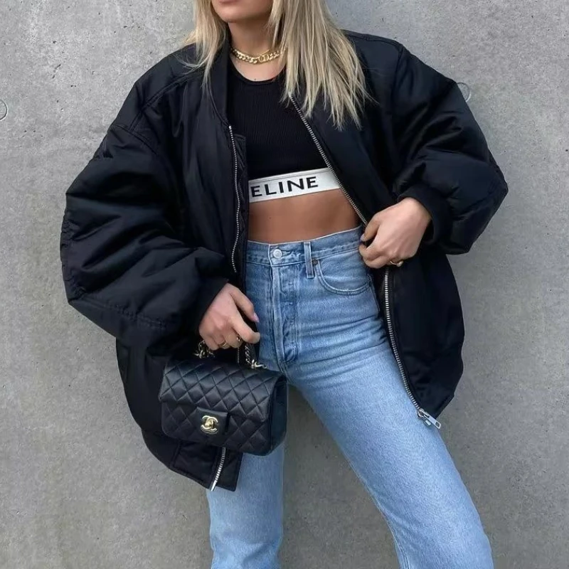 Women's Cotton Jacket, Cold-proof and Warm, Casual Loose Cotton Coat, Women's Pilot Jacket