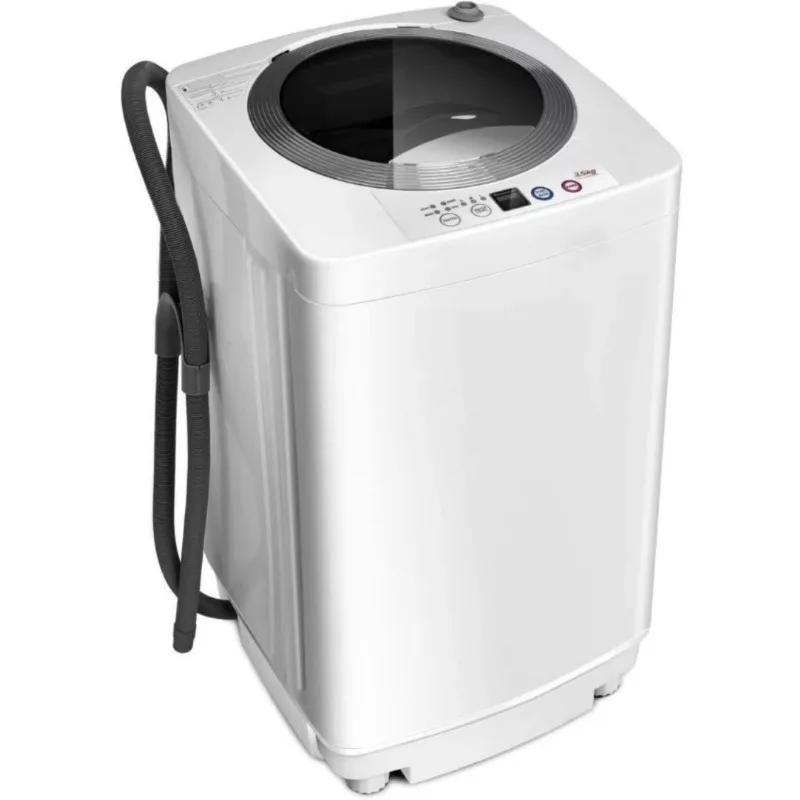 

Portable Washing Machine, Full Automatic Washer and Dryer Combo, with Built-in Pump Drain 8 LBS Capacity