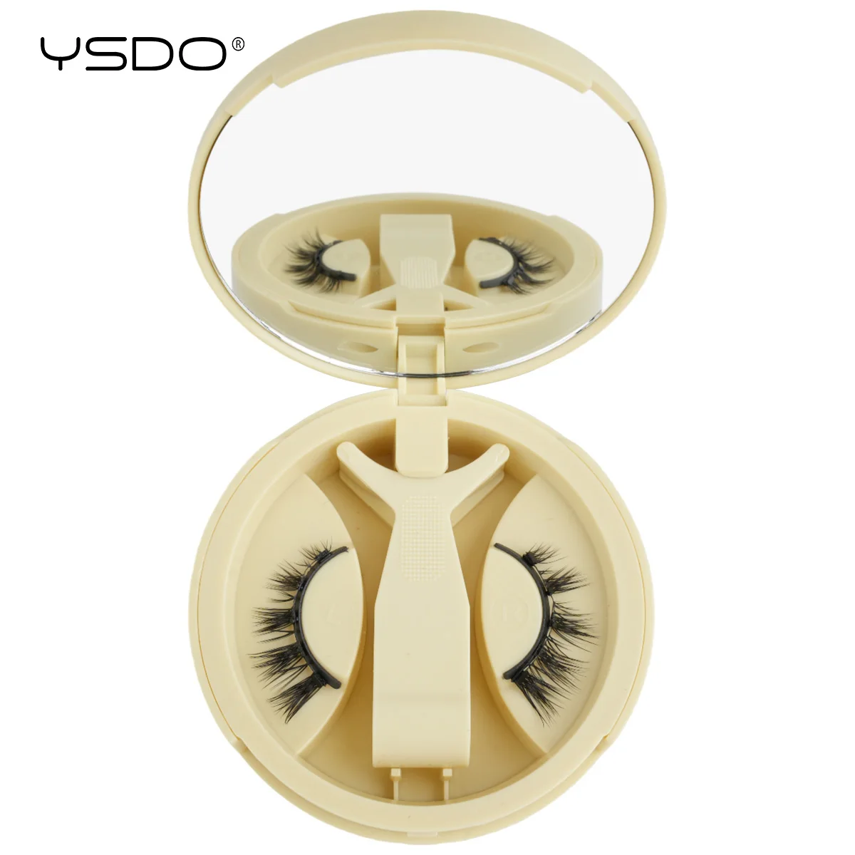 YSDO Magnetische Wimpern 1 Paar Natürliche Magnetische Nerz-Kunstwimpern Wiederverwendbare Flauschige Dicke 3D Falsche Wimpern mit Applikator Klebefrei – Detail 11
