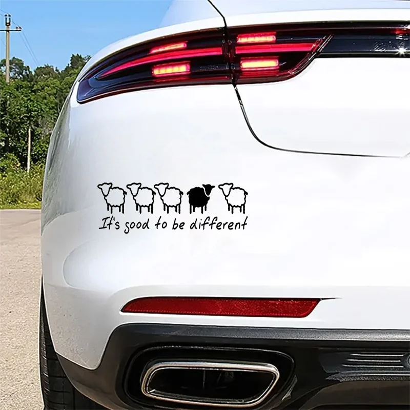 It's Good To Be Different Sheep Graphic Car Sticker For Car Motorcycle Laptop Bottle Truck Phone Window Decals Car Accessories