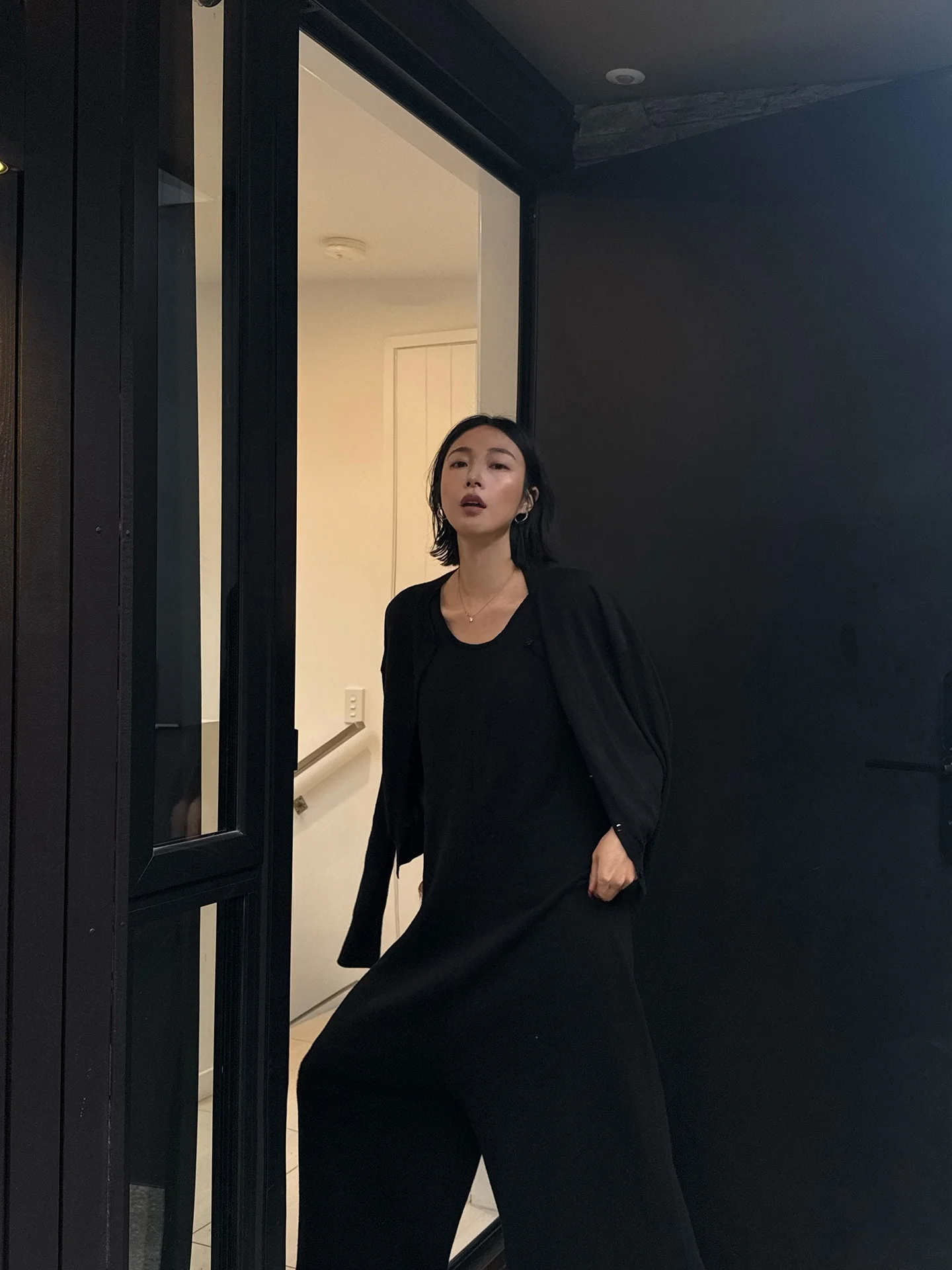 

RIMEFROST 2025 Autumn Women's Woolen Open Cardigan Jumpsuit Faion Ladies' Knitted Wear Comfortable Soft Clothing