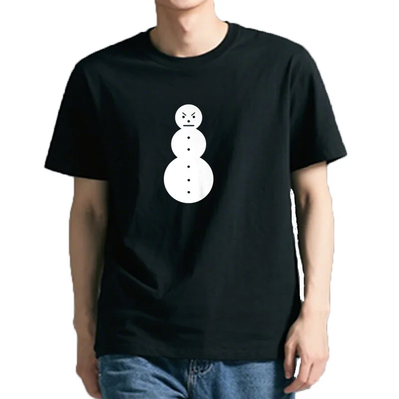 Jeezy-T-Shirt drôle bonhomme de neige pour homme, haut en coton de qualité supérieure, style chinois