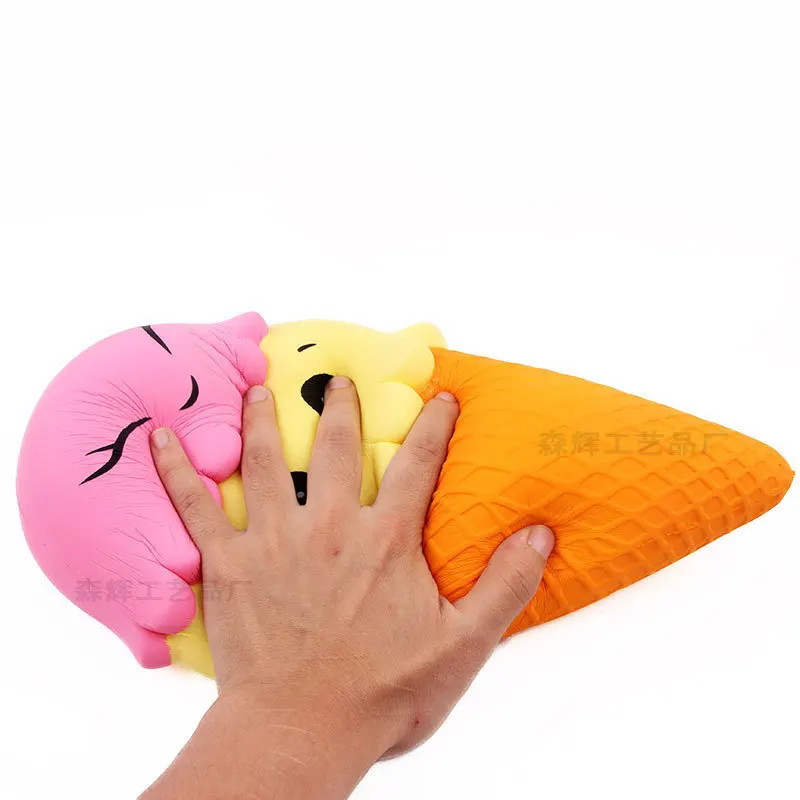 Free Shipping 28cm/18cm Soft Slow Rising Jumbo Ice Cream Squishies Kids Funny Soft Anti Stress Toy Gifts With Retail Package #DS