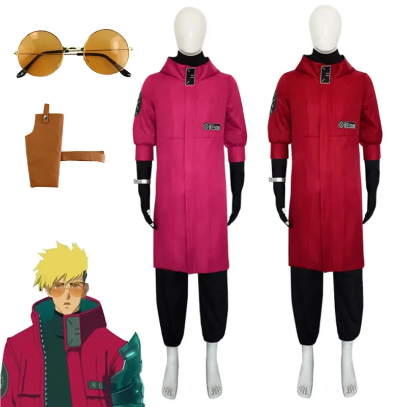 CosDaddy disfraz de Anime Trigun Vash The Stampede para adultos, traje de Cosplay para hombres, abrigo, pantalones, trajes, Halloween, Carnaval