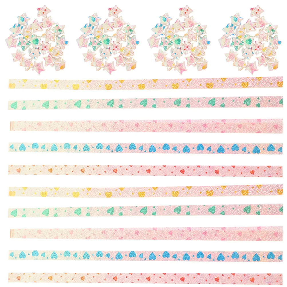 480 قطعة شرائط ورق على شكل نجمة أوريغامي سهلة الطي ديكور هدية صنع الكبار اليدوى ديكور منزلي للحفلات حلي متعددة الاستخدامات