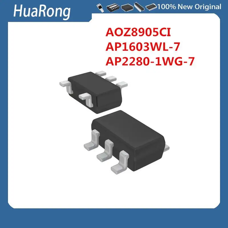 50Pcs/Lot AOZ8905CI AP1603WL-7 AP2280-1WG-7 SOT-25