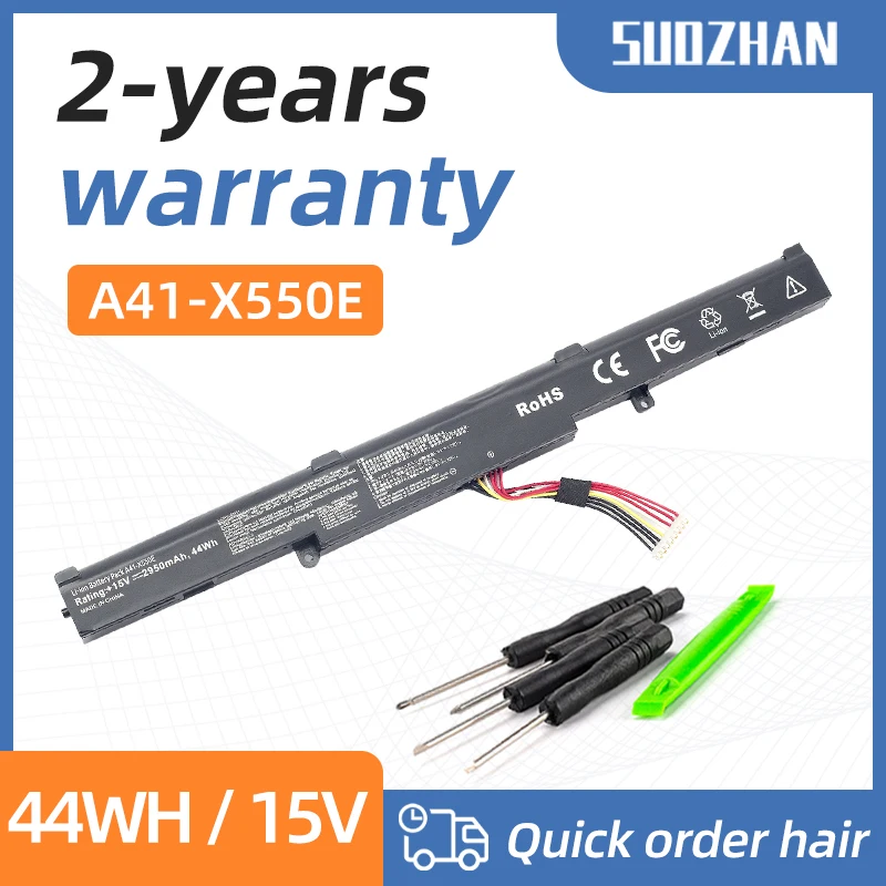 SUOZHAN A41-X550E 2950mAh Аккумулятор для ноутбука ASUS X450 X450E X450J X450JF X751M X751MA X751L X750JA A450J A450JF A450E F450C