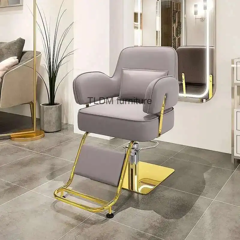 

High-end Perm Hair Barber Chair Home Retro Style Hairdresser Modern Chair Salon Barbershop Comfort Barbearia Home Furniture