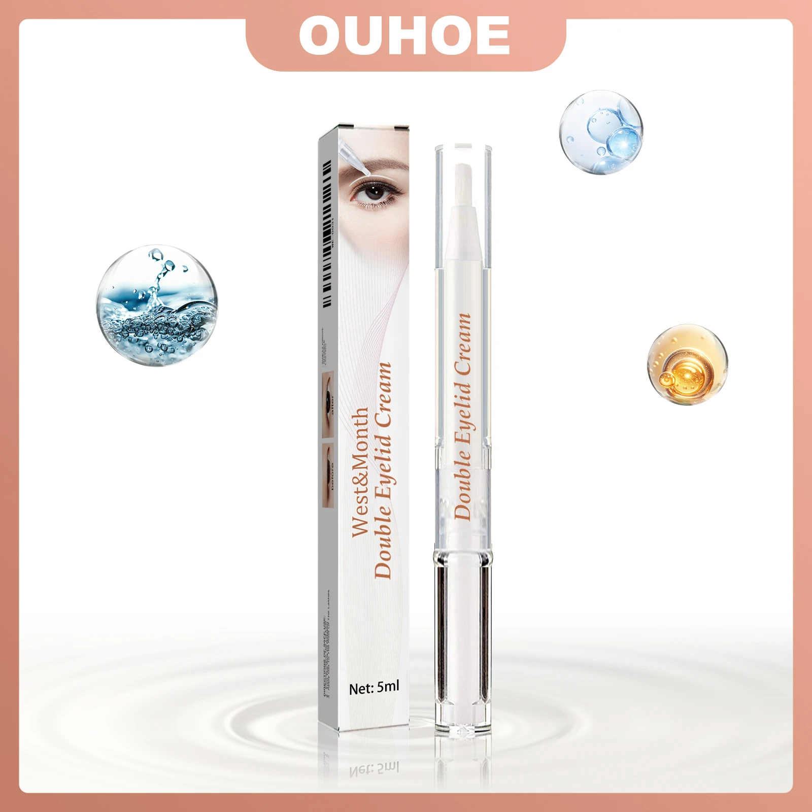 WEST MONTH Crema modellante per doppia palpebra Texture leggera Assorbimento rapido Traspirante Confortevole Effetto modellante a lunga durata