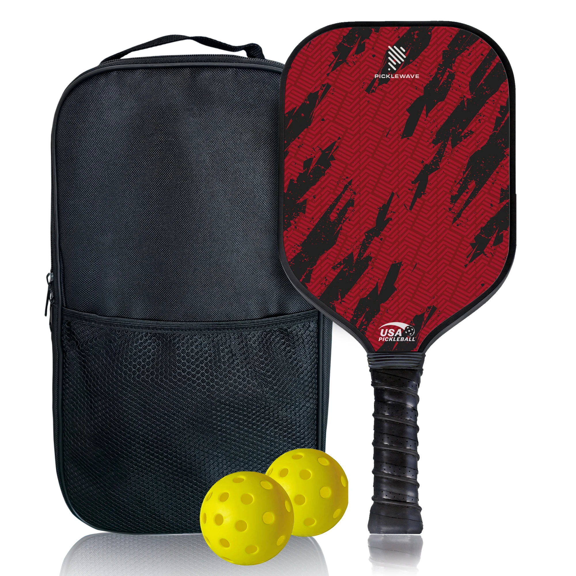 

Интенсивный красный след, usкак пиклбол, лопатка из стекловолокна, поверхность с высокой степенью зернистости и вращением, Unibody edgess, Спортивная ракетка, пиклет