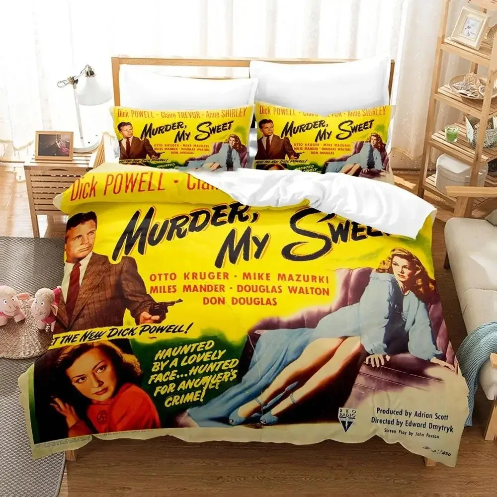 Movie Murder My Sweet Bedding Set Boys Girls Twin Queen Size Duvet Cover Pillowcase Bed Kids Adult Fashion Home Textileextile