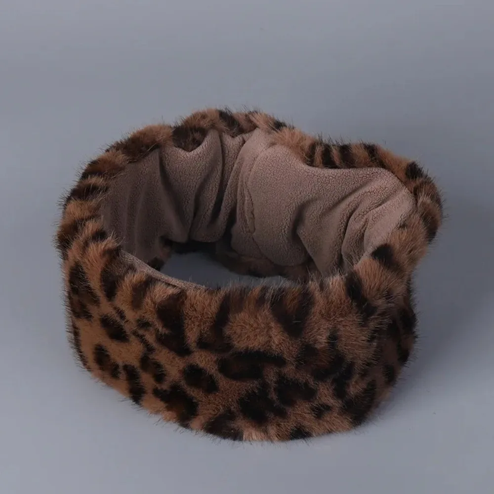 Новая эластичная повязка на голову из искусственного меха, ветрозащитная повязка на голову, шарф, защита для ушей, теплая зимняя повязка на голову для женщин