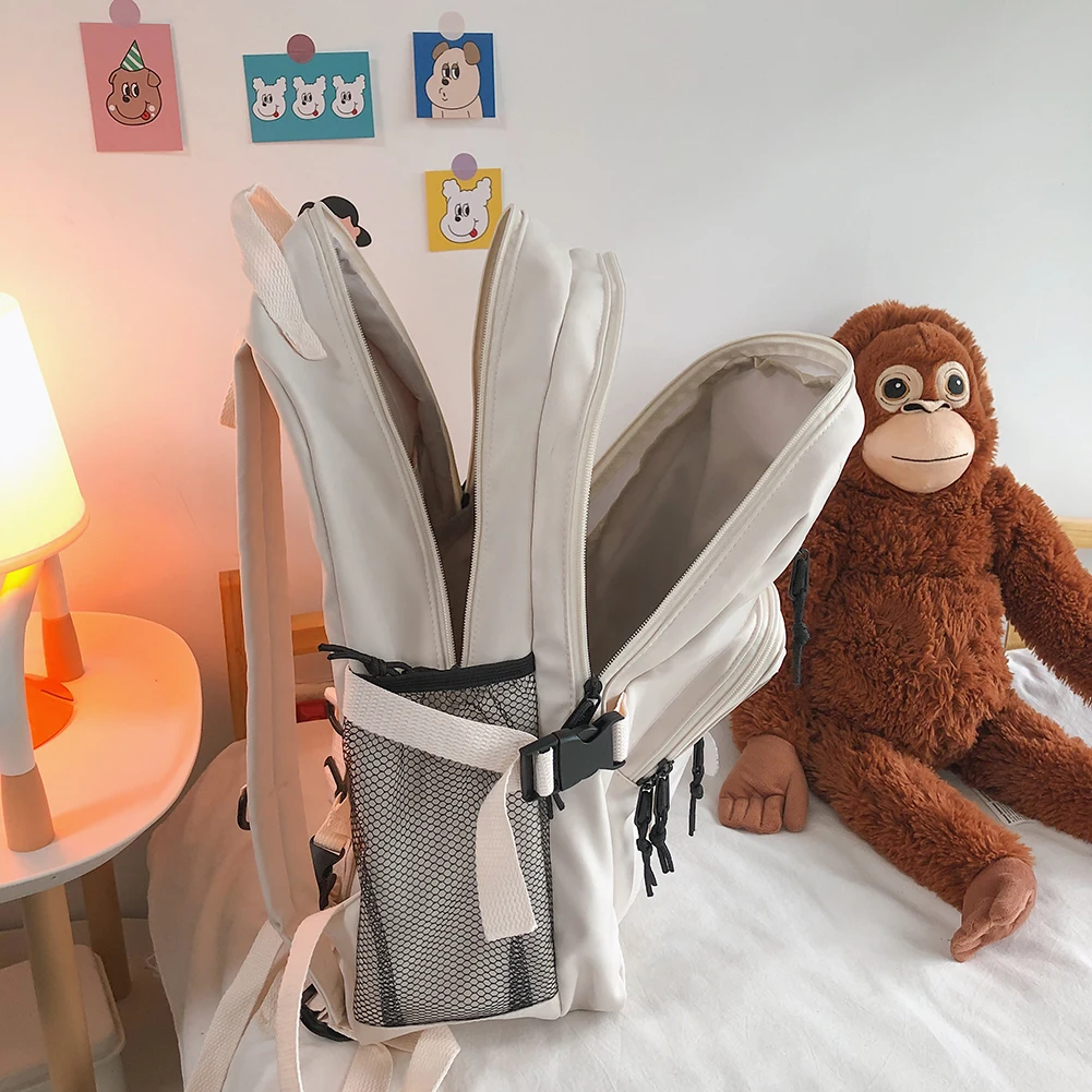 Zaini multitasche in nylon Zaino casual Borsa da scuola per ragazza di grande capacità Zaino per laptop per studenti delle scuole superiori Dolce Bookbag
