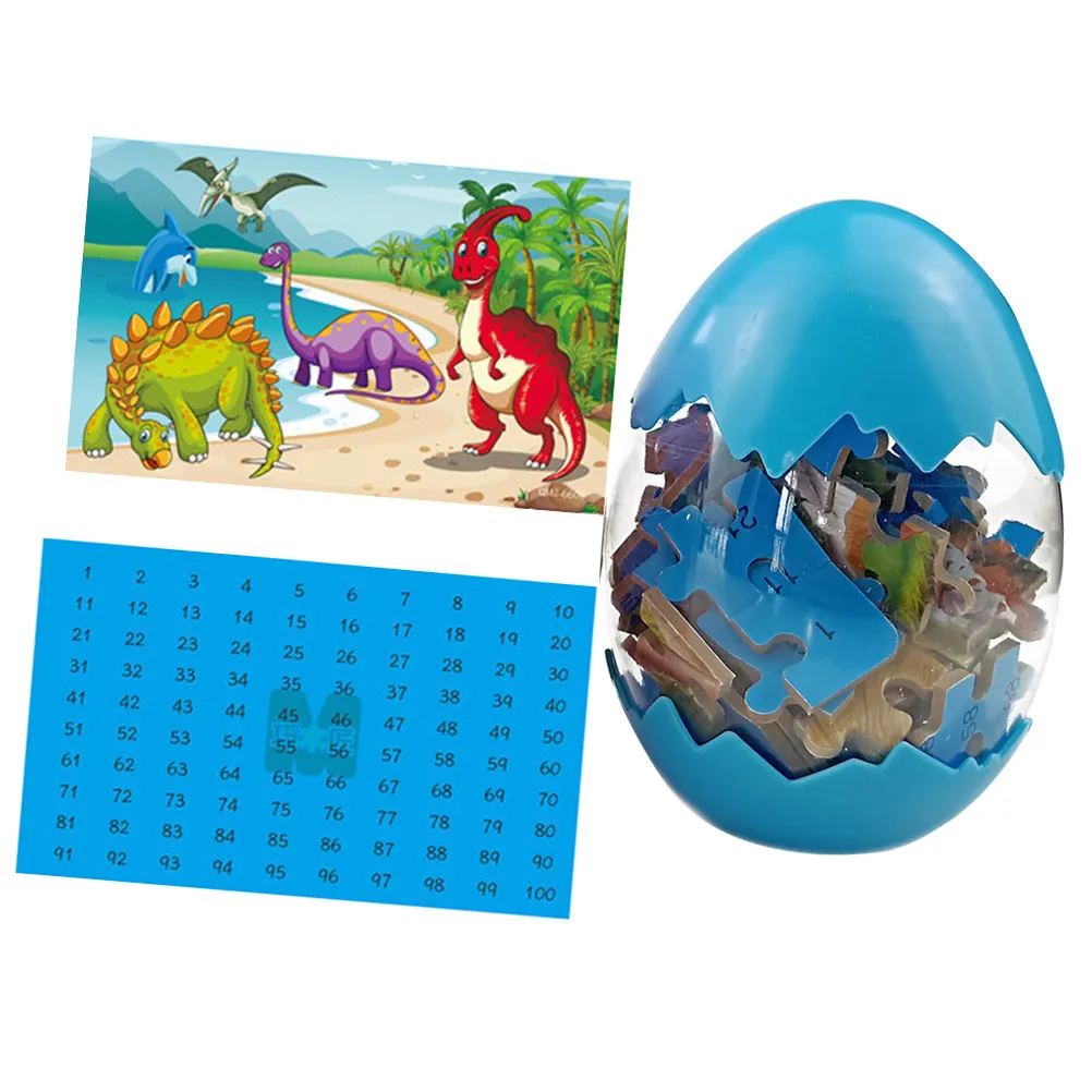 

60 Pcs Puzzles Educational Jigsaw Dinosaur Toy Jugsaw Gifts Unique Shaped Animal Wood