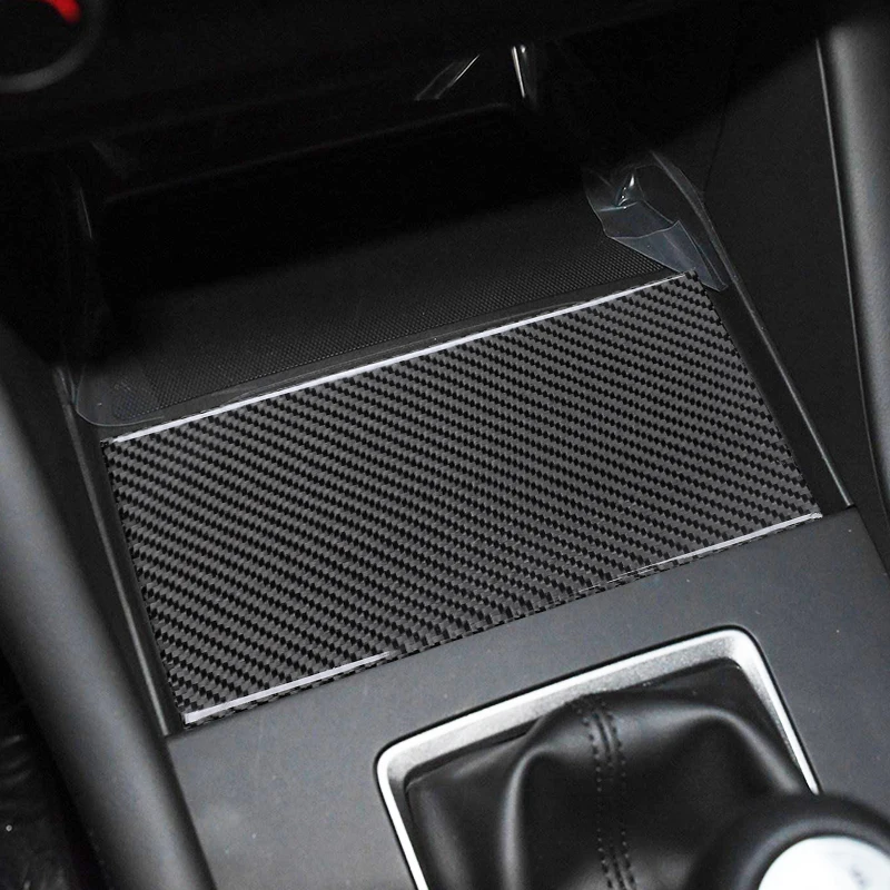 For Mazda 3 AXELA 2020-2023 Car Central Control Water Cup Cover Decorative Sticker Automotive Interior Accessories Carbon Fiber