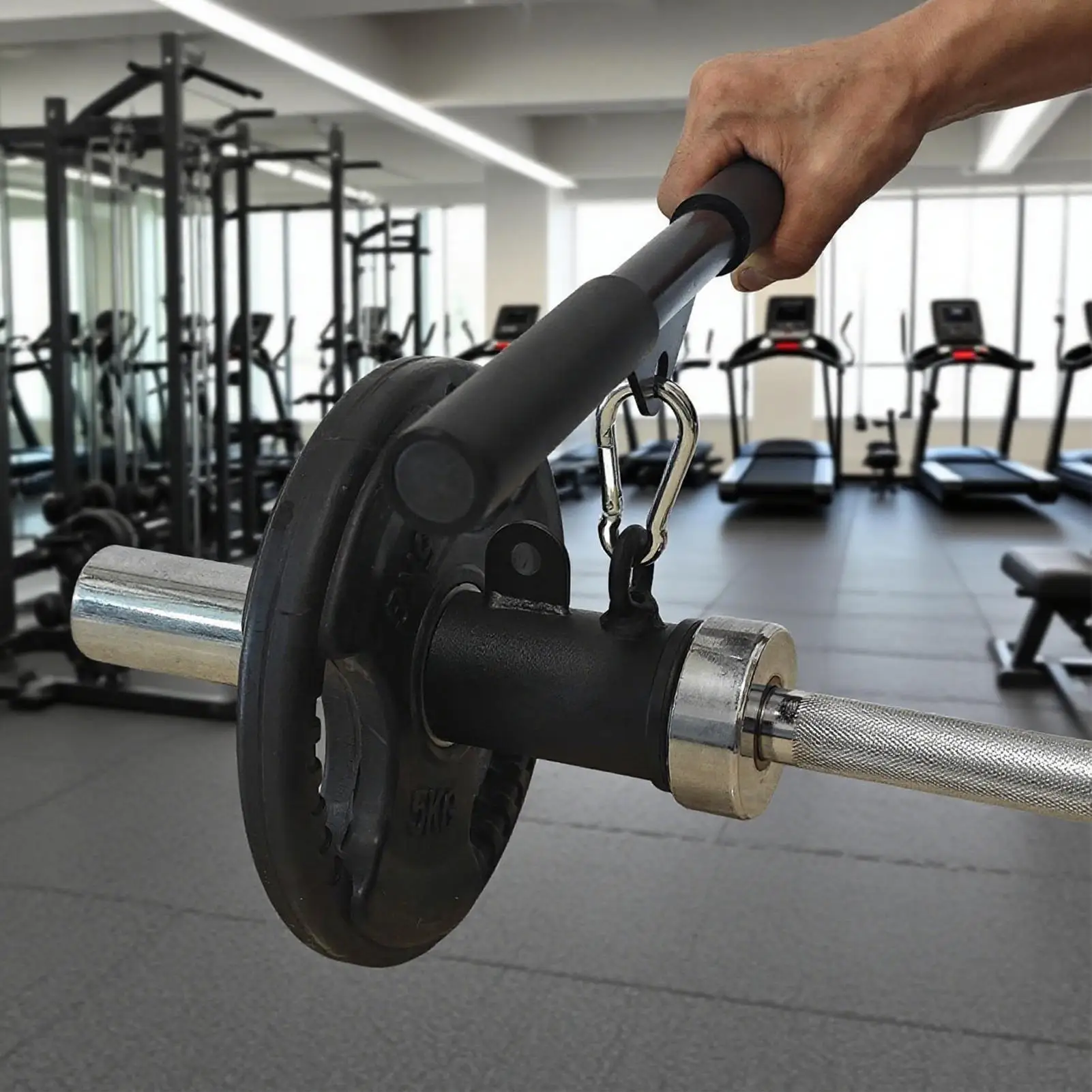 Fitness T Bar Barbell Sleeve Portable Landmine Bar Sleeve T Bar Rowing Hard Pull Sleeve Handle Puller Holder Fitness Equipment