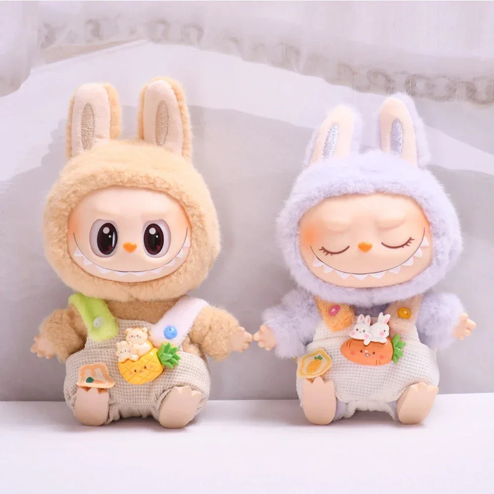 17 centimetri Mini Peluche Vestiti della Bambola Vestito Accessori Per La Corea Kpop Eso Labubu Idol carino frutta tuta Abbigliamento Regalo