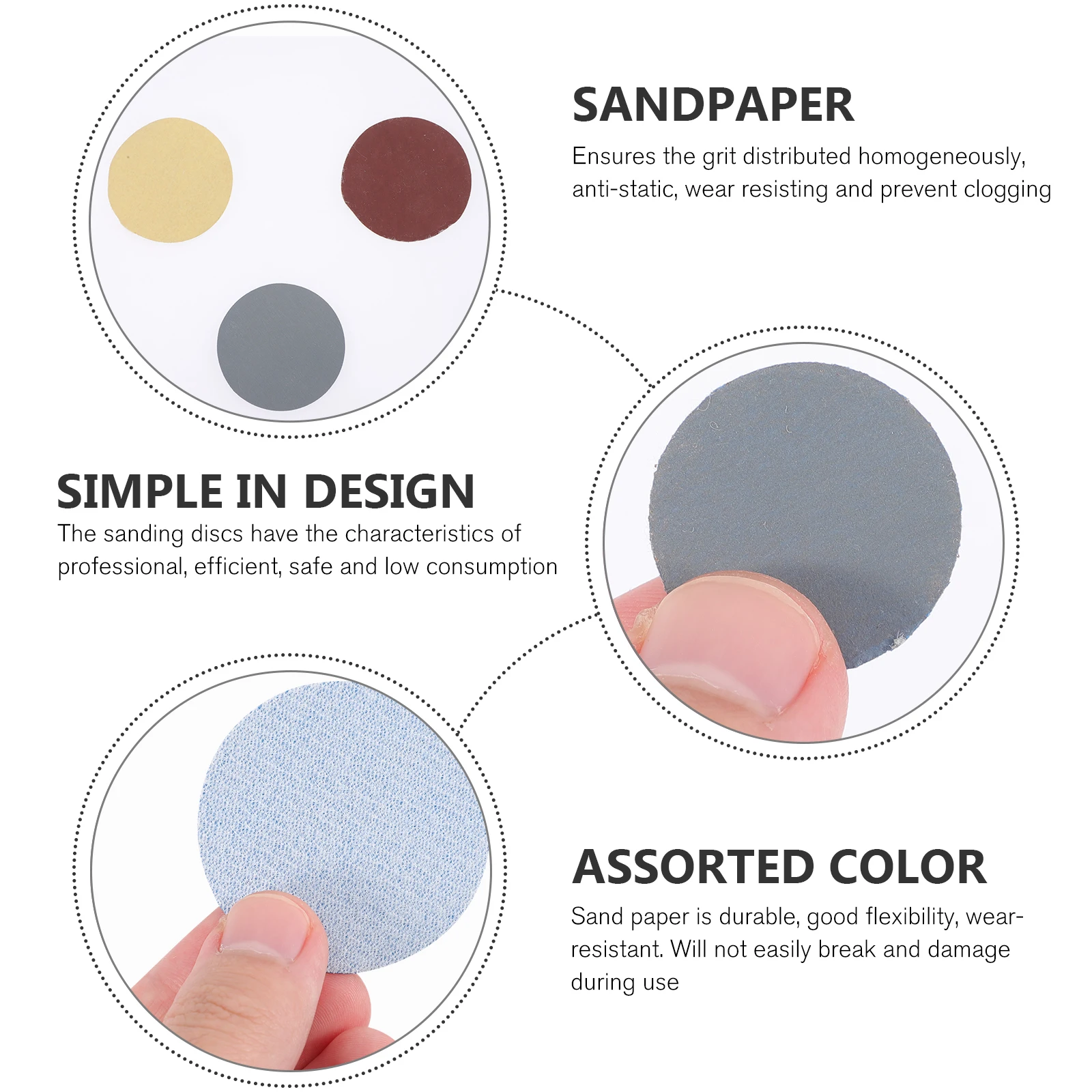 

Sanding Discs Fine Grit Hook Loop Self Adhesive Wear Resistant Grinding Discs for Pneumatic Electric Angle Grinders