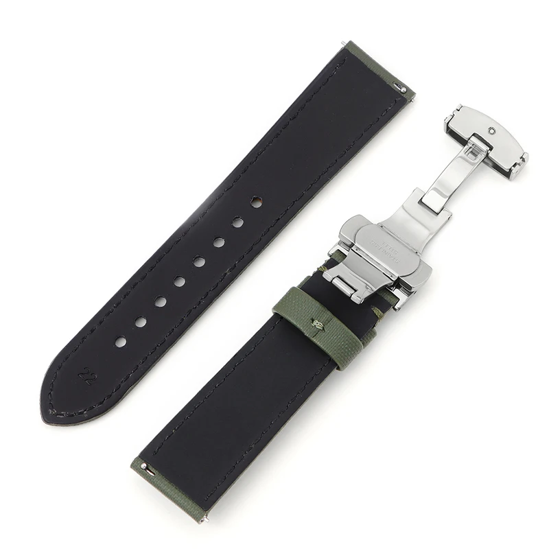 20 مللي متر 22 مللي متر Sailcloth حزام ساعة نيلون ل Seiko لهواوي GT4/3/2 الإفراج السريع سوار مقاوم للماء للطي مشبك المعصم الفرقة