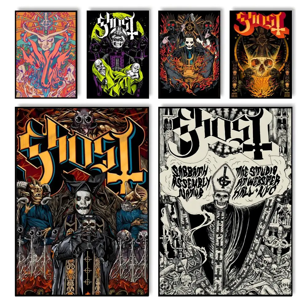 

Постер на холсте с изображением рок-группы G-Ghost, каллиграфия, для дома, спальни, водонепроницаемый, без рамы, настенный художественный принт, декоративное панно
