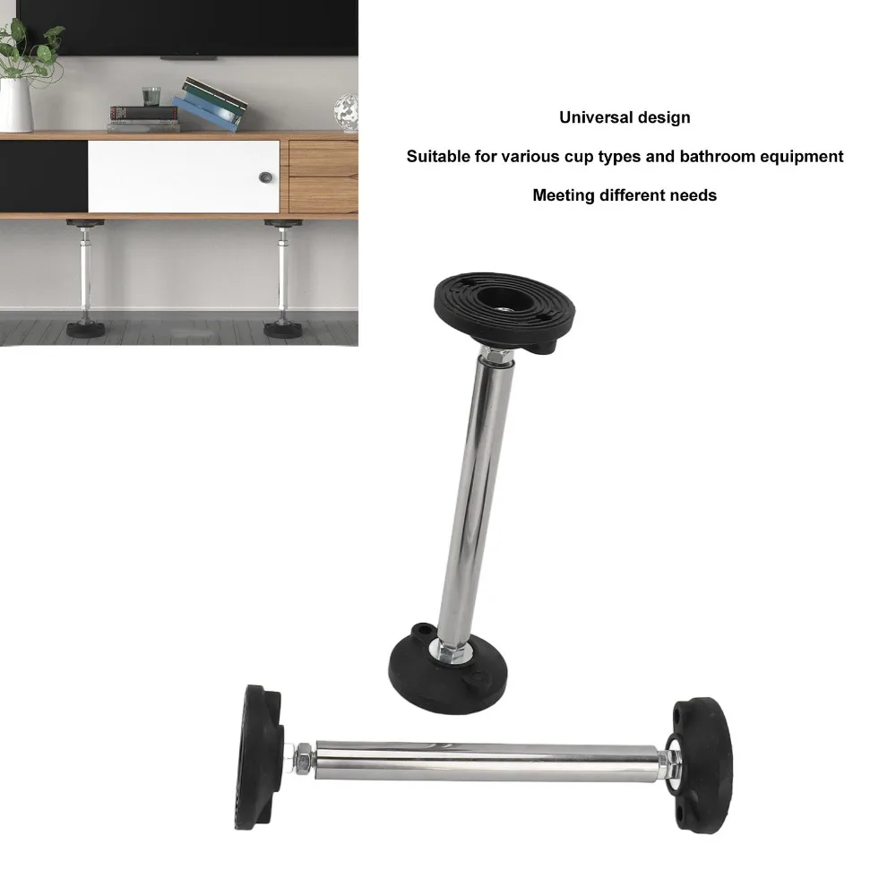 2Pcs High Hardness Adjustable Support Rod Stainless Steel Black Telescopic Support Rod Support Bracket Rod For Drywall