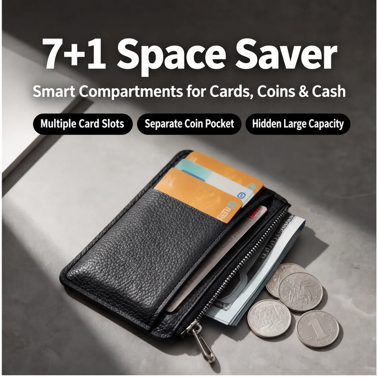 Card Holder Multi-Functional Card & Id Holder Card Organizer Solid For Shopping Pockets Handbags