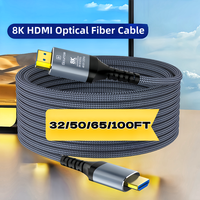 Long 10M 15M 20M 30M 8K HDMI Fiber Optic Cables，hdmi 2.1 8K60hz 4K120 144hz,48Gbps UHD Compatible for PS5 PS4 Xbox RTX3080 3090