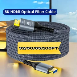 Lang 10m 15m 20m 30m 8k HDMI-Glasfaser kabel, HDMI 2, 5 8 k60 Hz 4 k120 2,1Hz, 48 Gbit/s uhd kompatibel für ps5 ps4 xbox rtx3080 144