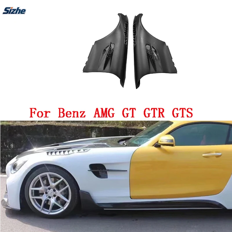 

Upgraded Carbon Fiber Front Bumper & Side Fender Vent Trim Kit for Mercedes-Benz AMG GT GTR GTS - OEM Fitment