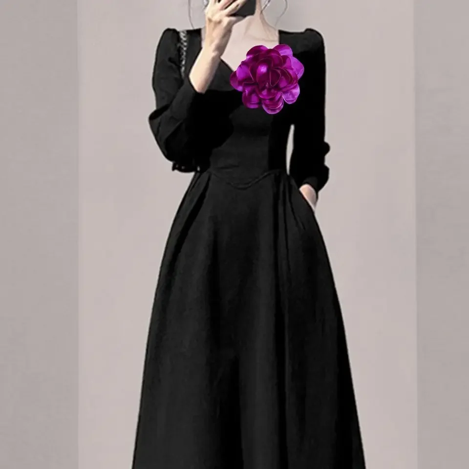 الأزياء 20CM بروش زهرة كبيرة الفرنسية شارة الساتان الزينة دبوس