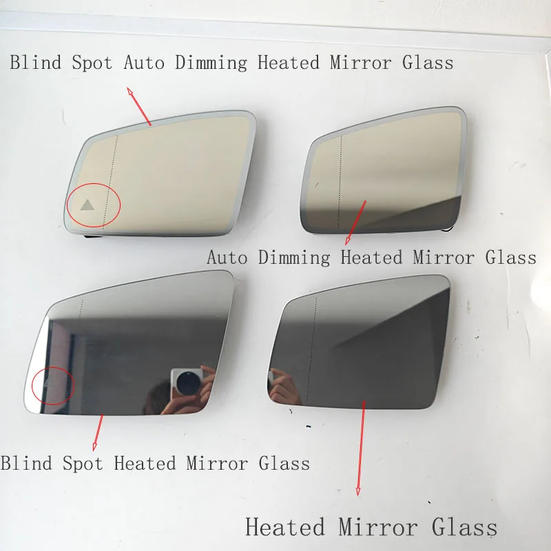 Side Rearview Mirror Glass Heated Auto Dimming Blind Spot Lens For Mercedes A B C E S GLA GLK Class W204 W212 W221 X156