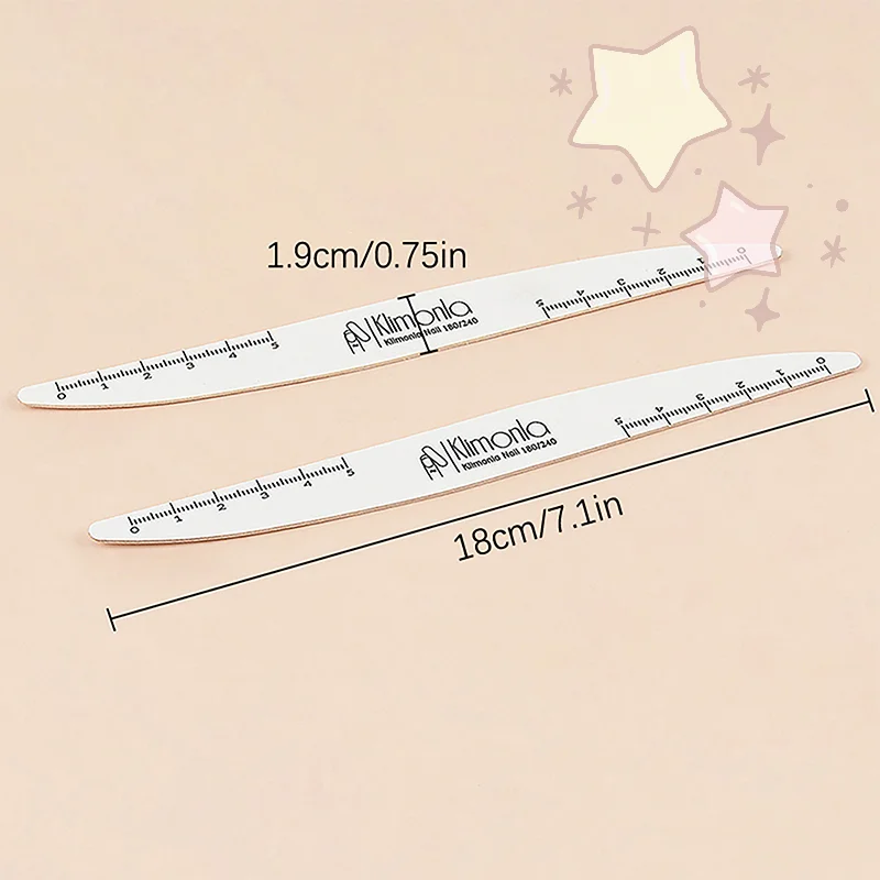 5 peças lixa de unha de lixa de madeira 100/180 180/240 ferramentas profissionais de folhas de salgueiro