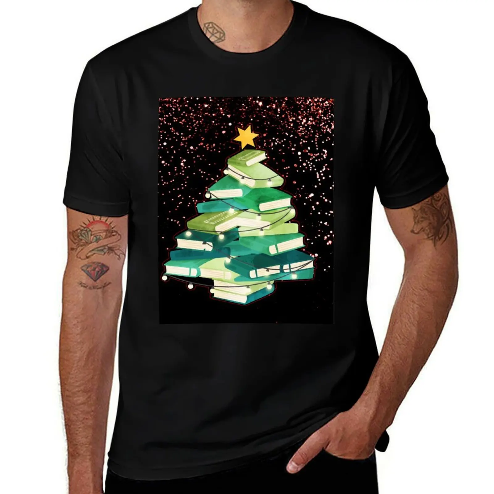 

book Christmas tree ugly jumper T-Shirt anime t shirts for man t shirts designer T-Shirt