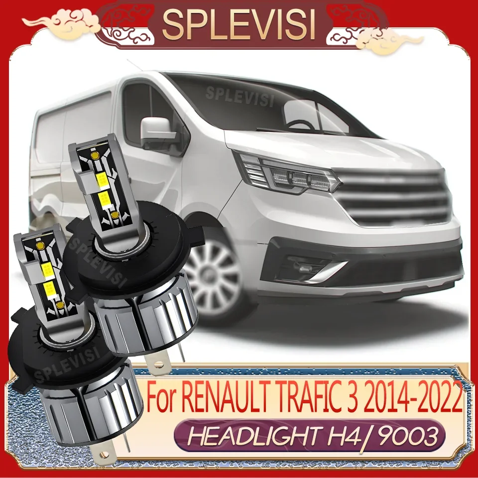9003 H4 LED 12v Headlight Bulbs deliver an impressive output For RENAULT TRAFIC 3 2014 2015 2016 2017 2018 2019 2020 2021 2022