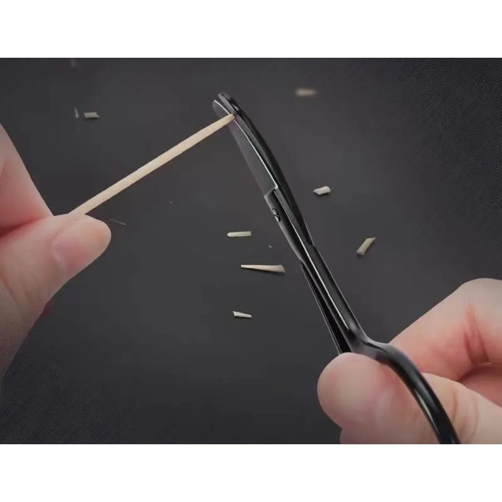 Stainless Steel Black Round Head Safe Nose Hair Scissors Unisex(Do Not Hurt Nose)